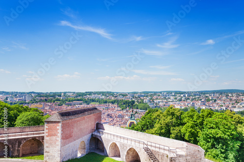 Besancon cityscape with citadel in the foreground