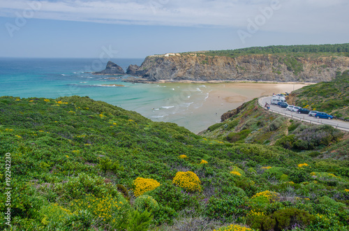 Praia Adegas beach near Odeceixe, Portugal. photo