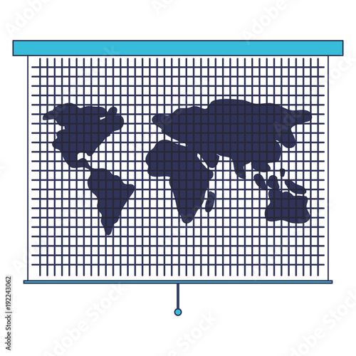 world map roller icon vector illustration design