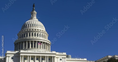 The United States Capitol Building with Blue Sky-Plenty of room for graphics.