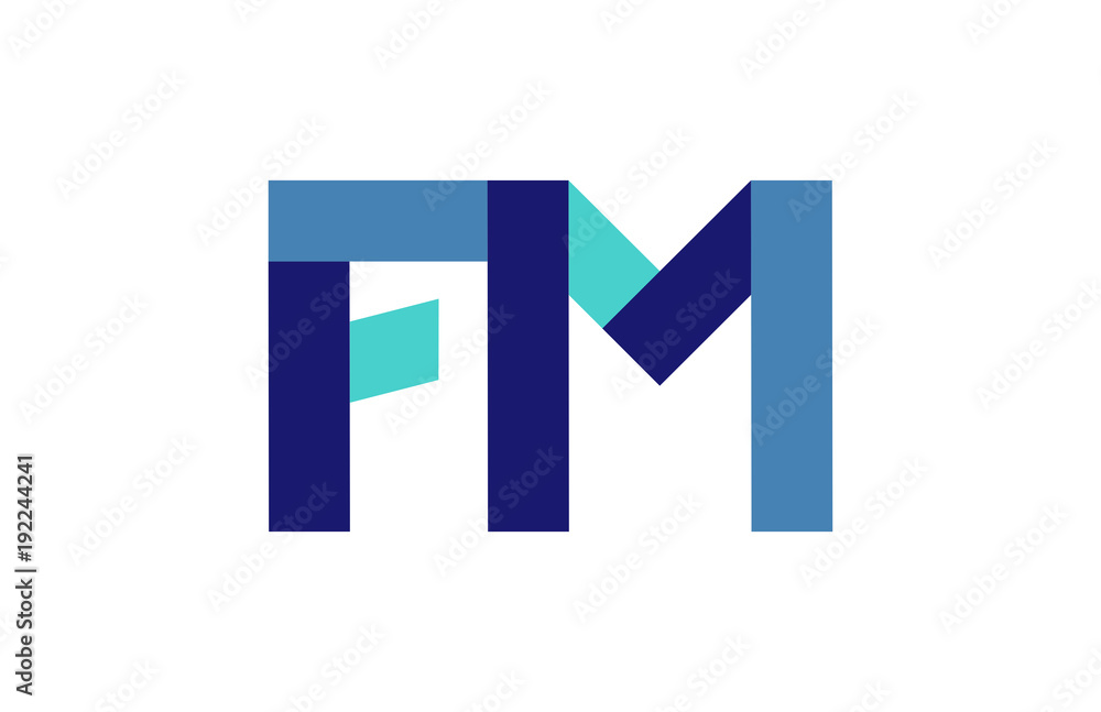 FM Ribbon Letter Logo FM Ribbon Letter Logo