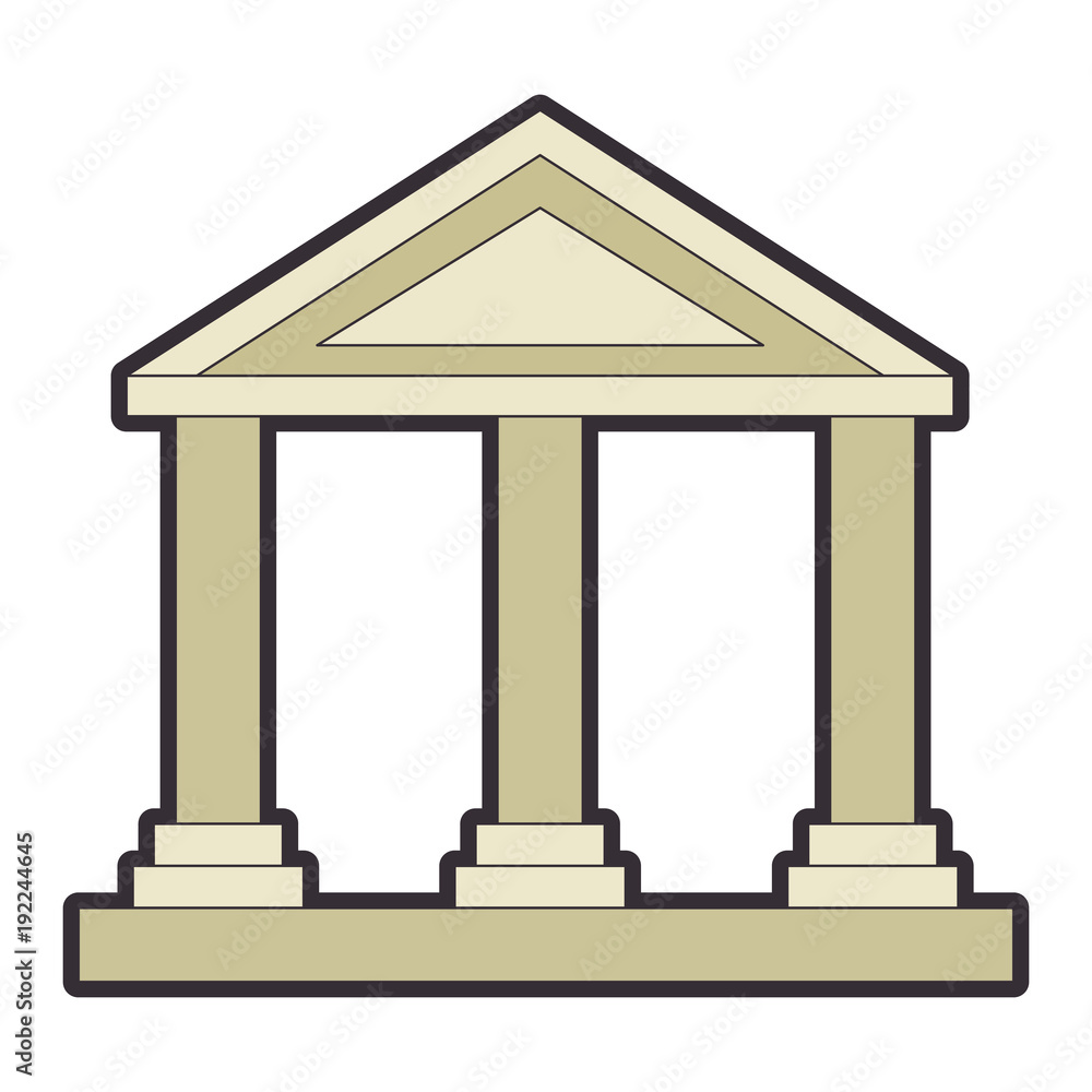 Obraz premium bank building isolated icon vector illustration design