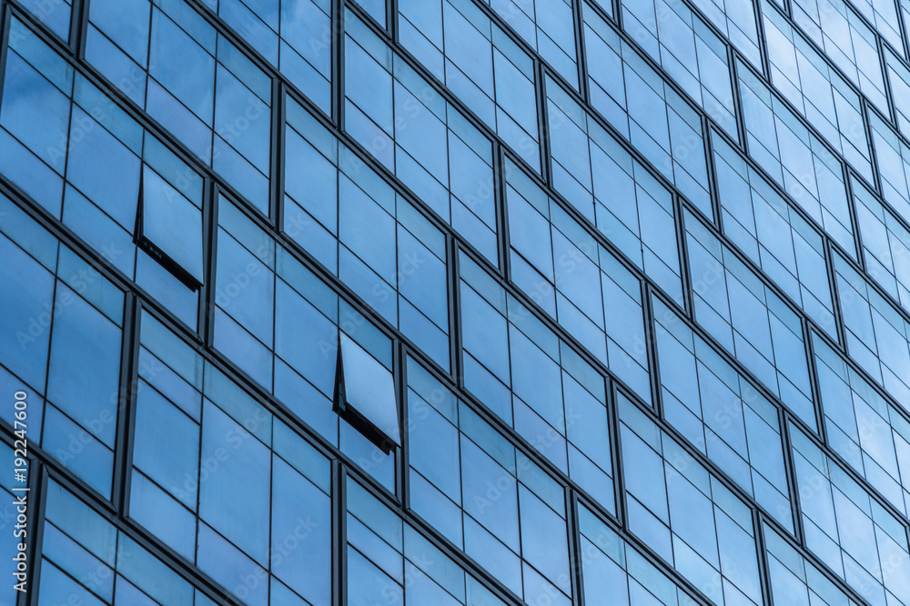 detail shot of modern business buildings in city detail shot of modern business buildings in city