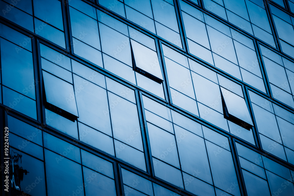 detail shot of modern business buildings in city detail shot of modern business buildings in city