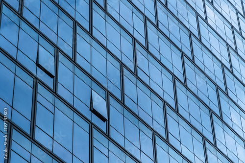 detail shot of modern business buildings in city