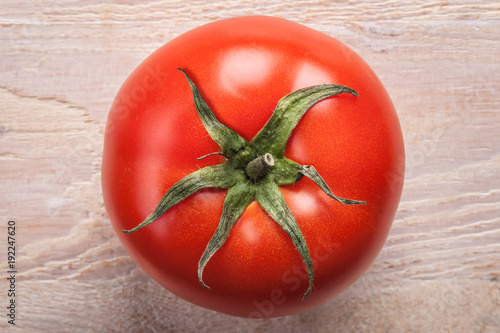 Macro of a fresh sliced tomato