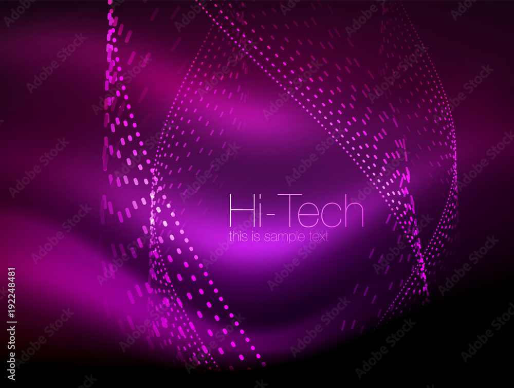 Elegant neon flowing stripes, smooth waves with light effects Elegant neon flowing stripes, smooth waves with light effects