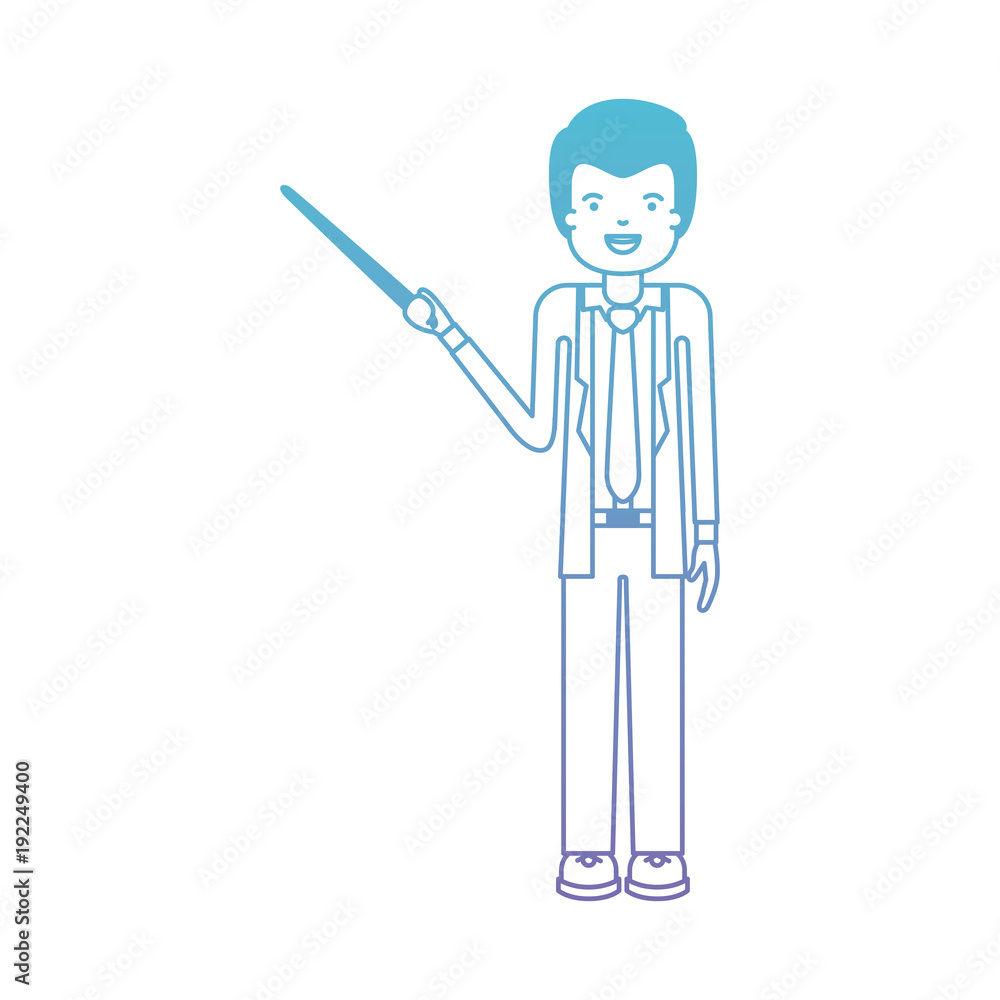male teacher with pointing stick vector illustration design male teacher with pointing stick vector illustration design