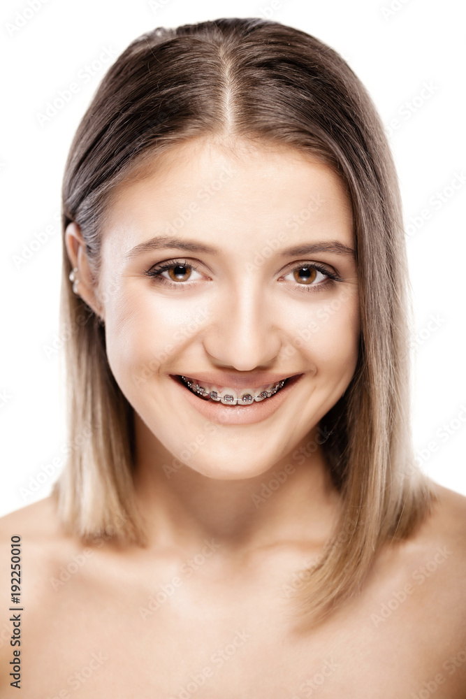 attractive beautiful girl with braces attractive beautiful girl with braces