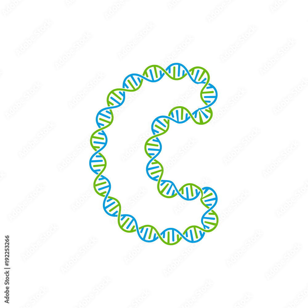 C Dna Letter Logo Icon Design C Dna Letter Logo Icon Design