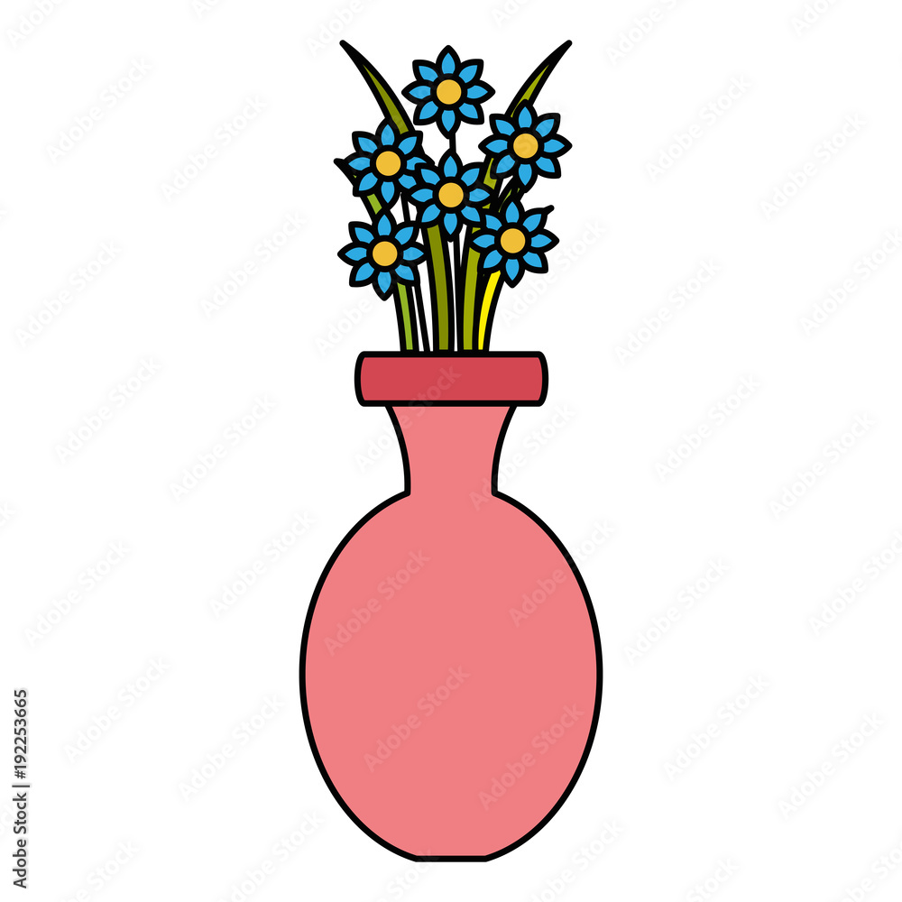 cute vase with flowers decorative vector illustration design cute vase with flowers decorative vector illustration design