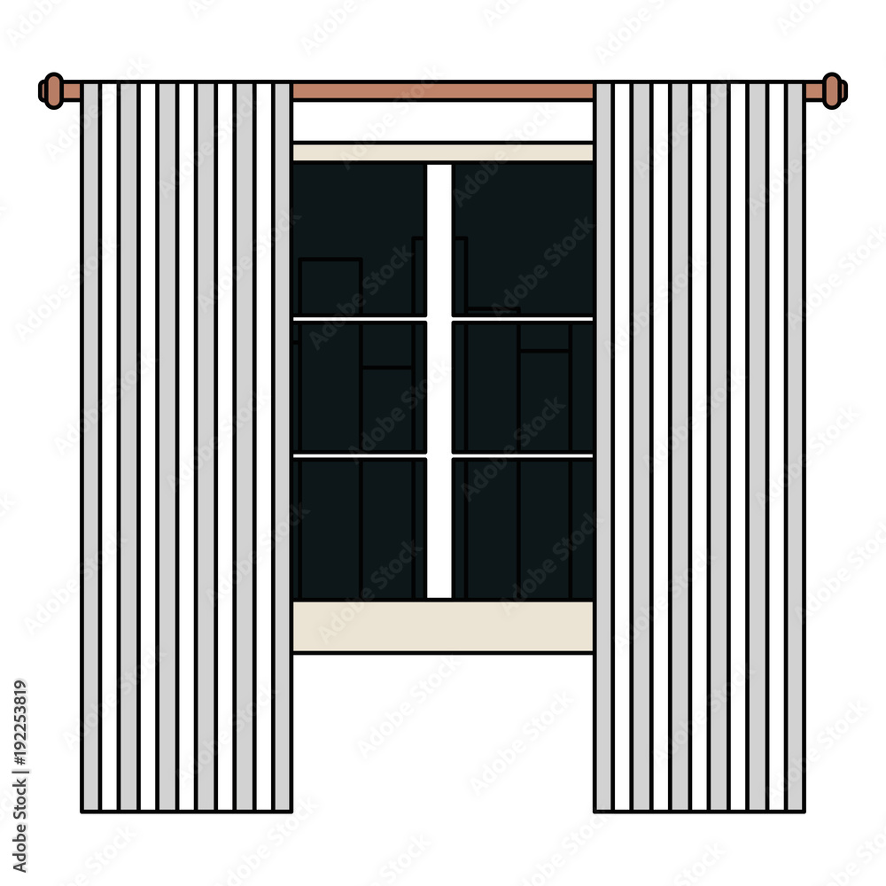 window with courtain isolated icon vector illustration design window with courtain isolated icon vector illustration design