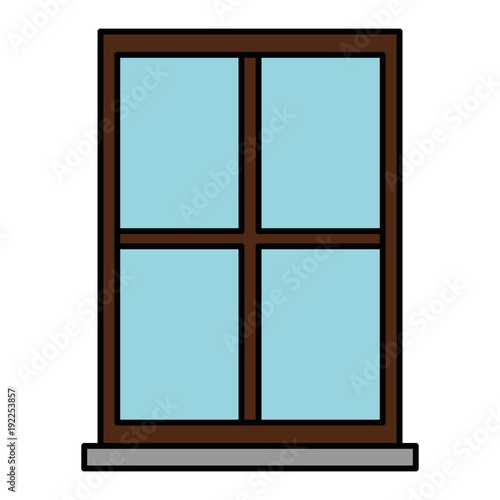 window house isolated icon vector illustration design