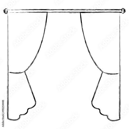 window courtain isolated icon vector illustration design