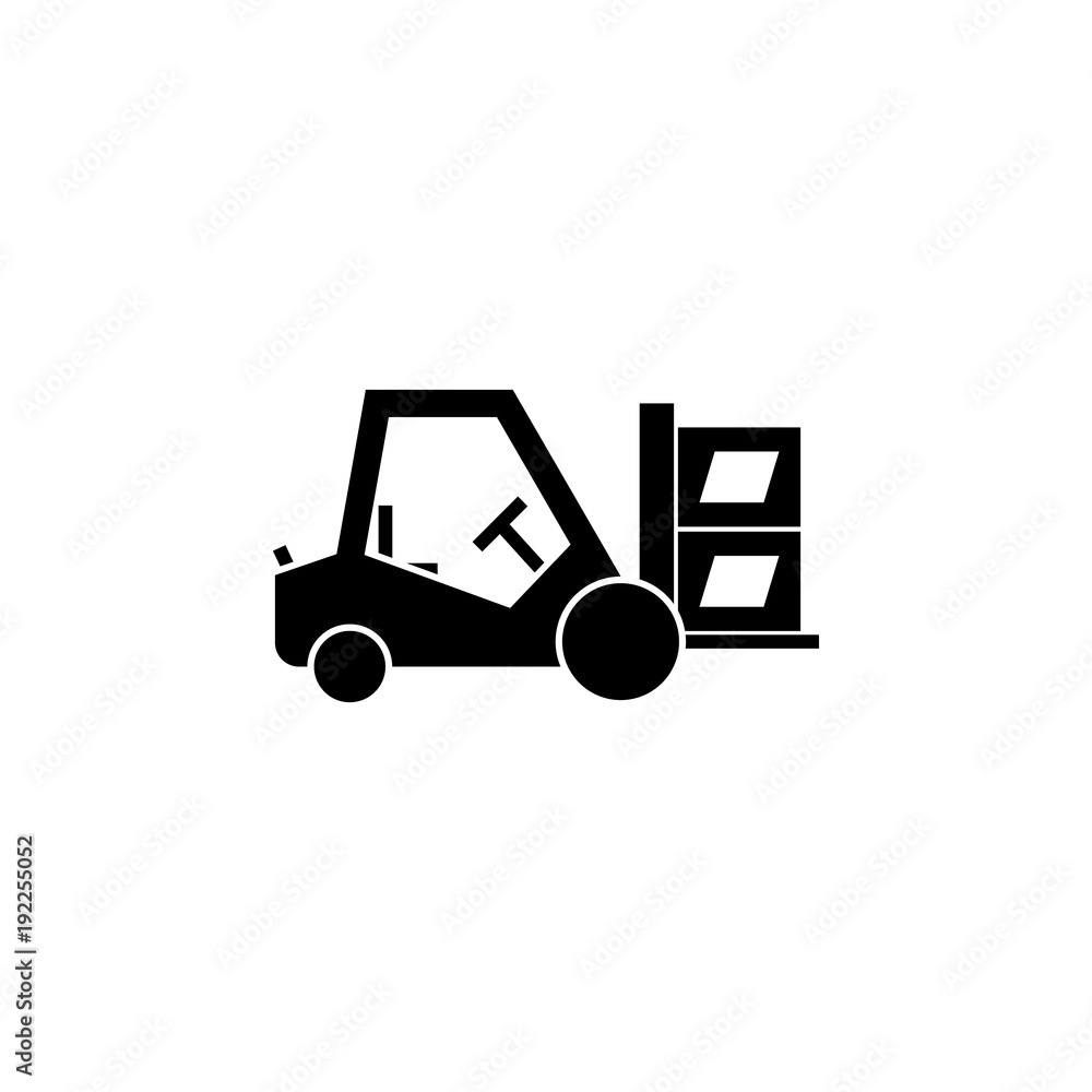 Fototapeta premium loading equipment with packing box icon. Element of logistic for mobile concept and web apps. Icon for website design and development, app development. Premium icon