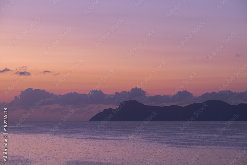 Sunrise view from Puerto Acudía, Mallorca, Spain Sunrise view from Puerto Acudía, Mallorca, Spain