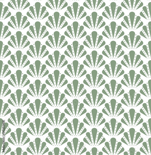 Vintage Art Deco Seamless Pattern. Geometric decorative with shell texture. Retro background.