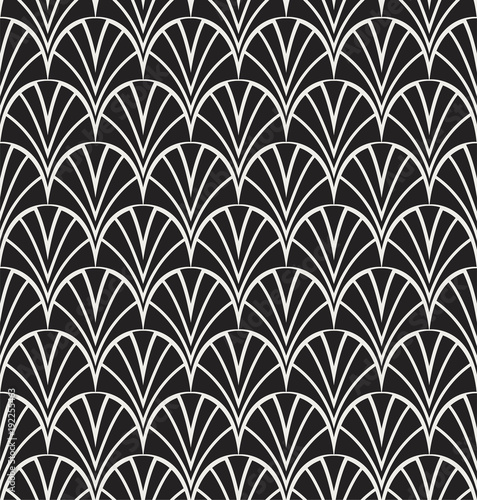 Elegant Art Deco Seamless Pattern. Geometric decorative texture. 