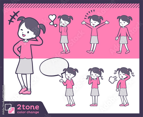 2tone type Pink clothing girl_set 03