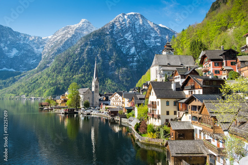 village and lake