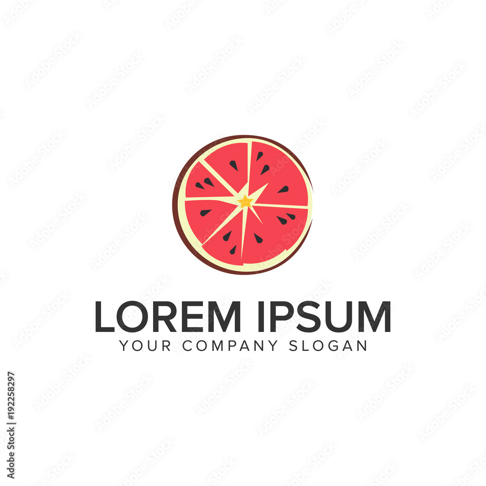 watermelon logo design concept template watermelon logo design concept template