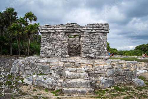 Ancient mayan foundation in Tulum