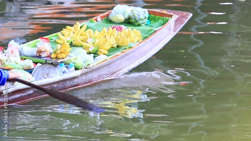 ratchaburi floating market outskirt bangkok thailand photo