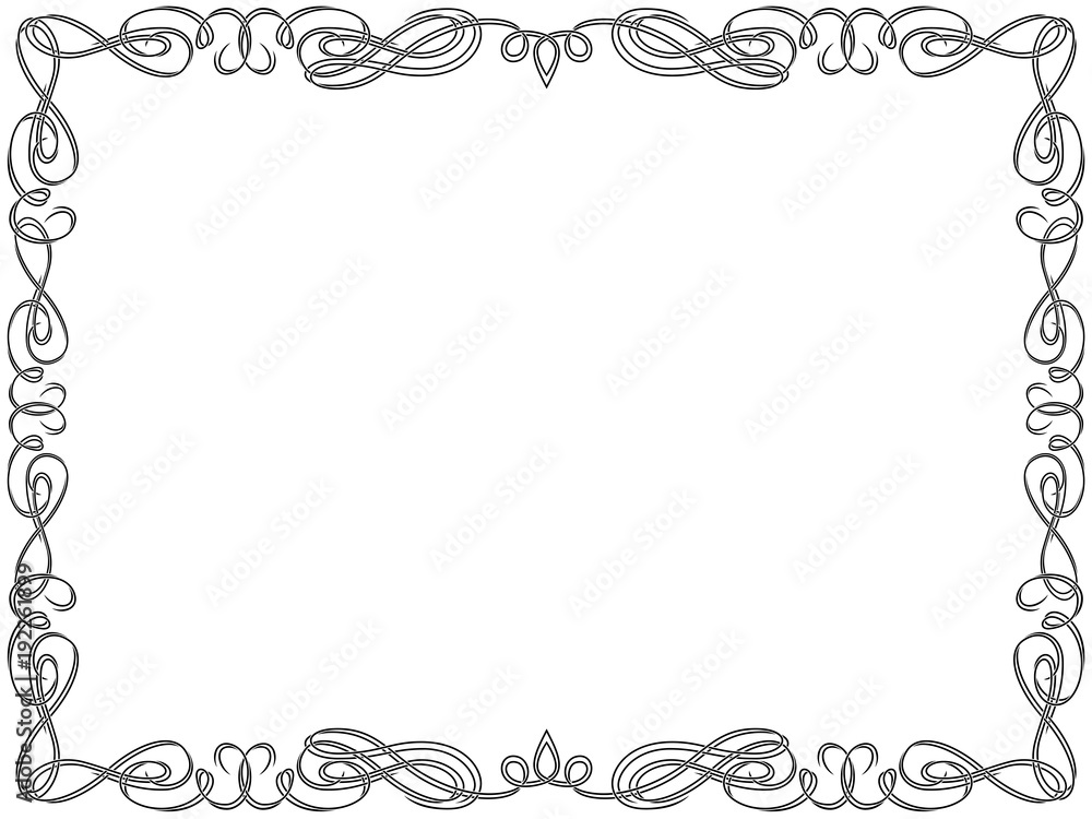 Greeting card with swirl frame Greeting card with swirl frame