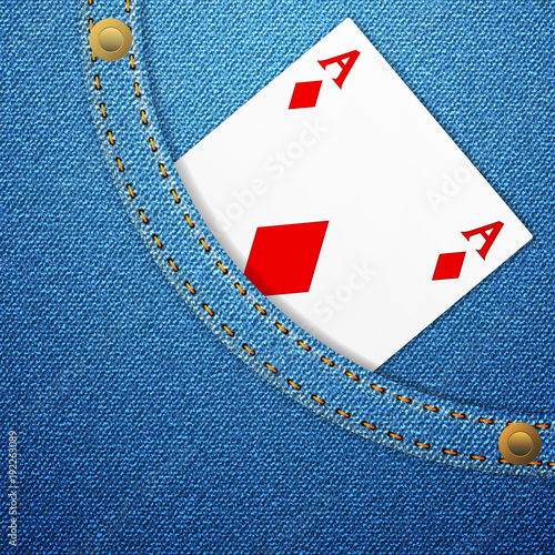 denim pocket and diamond ace