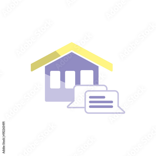 Chat House Logo Icon Design