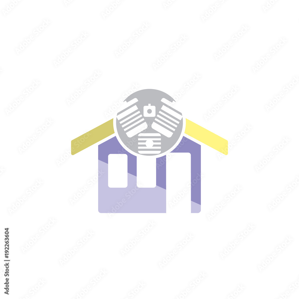 Fototapeta premium Motor House Logo Icon Design