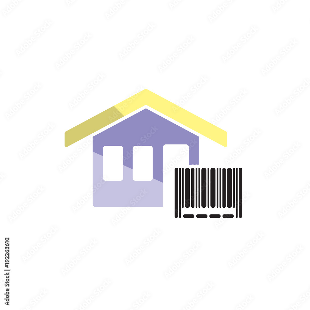 Barcode House Logo Icon Design Barcode House Logo Icon Design