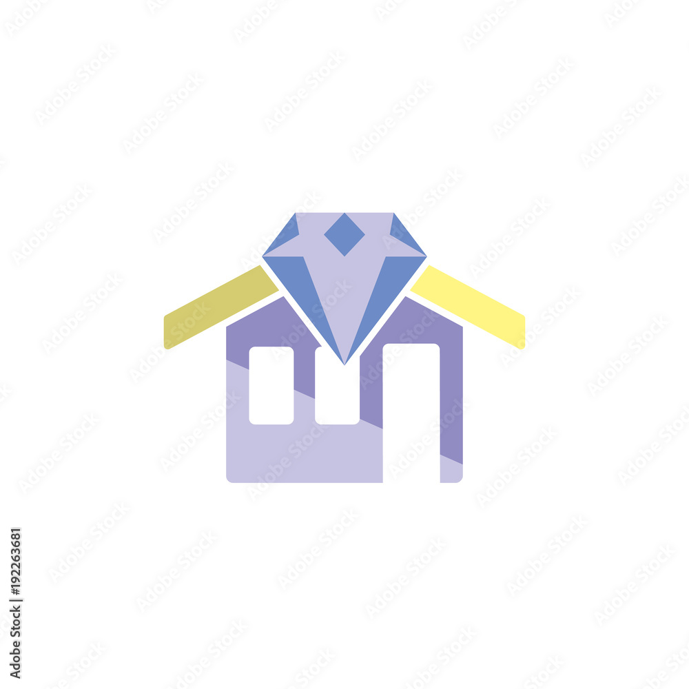 Diamond House Logo Icon Design Diamond House Logo Icon Design