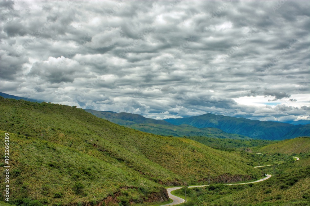 Fototapeta premium the storm approaches the valley
