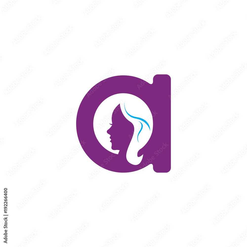 A Letter Face Women Logo A Letter Face Women Logo