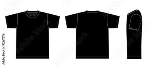 Tshirts illustration (black / side)  photo