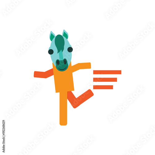 Horse Run Logo Icon Design