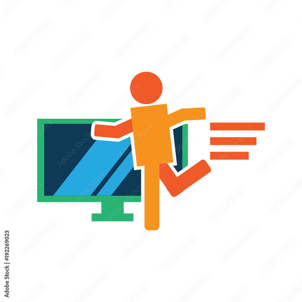 Tv Run Logo Icon Design Tv Run Logo Icon Design