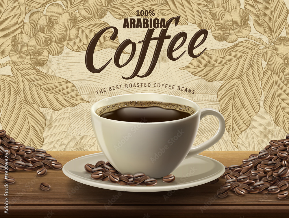 Fototapeta Reklamy kawy Arabica