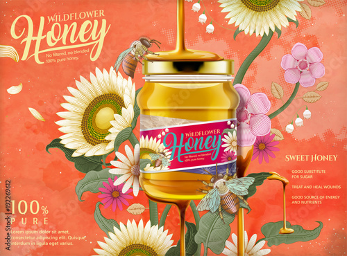 Attractive honey ads