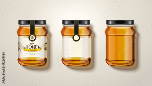 Pure honey jar mockup