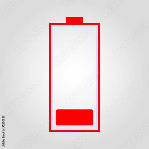 Battery charging isolated flat vector icon