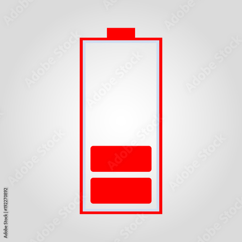 Battery charging isolated flat vector icon