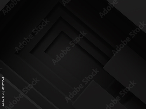 black background abstract pattern paper layer stack 3d render backdrop