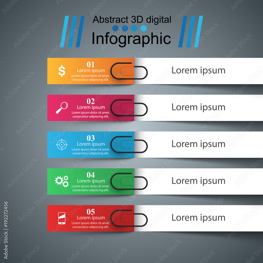 3D infographic design template and marketing icons. 3D infographic design template and marketing icons.