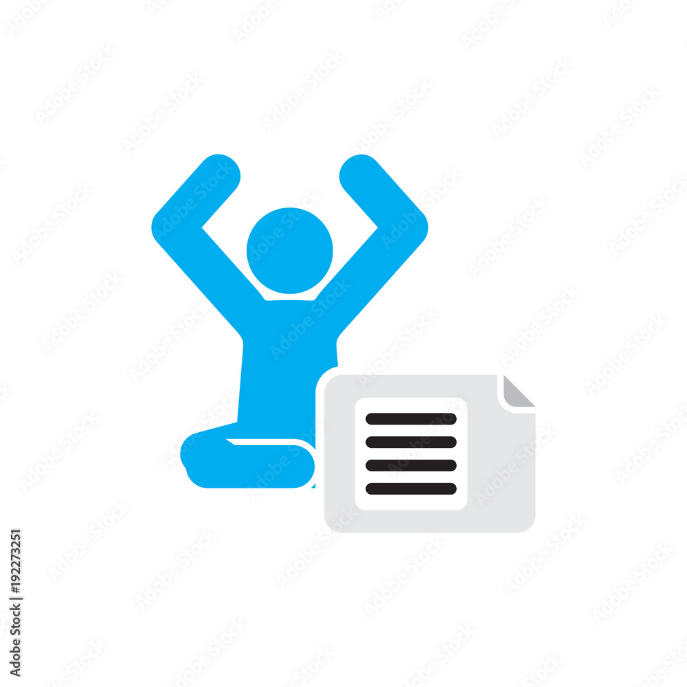 Fototapeta premium Document Yoga Logo Icon Design