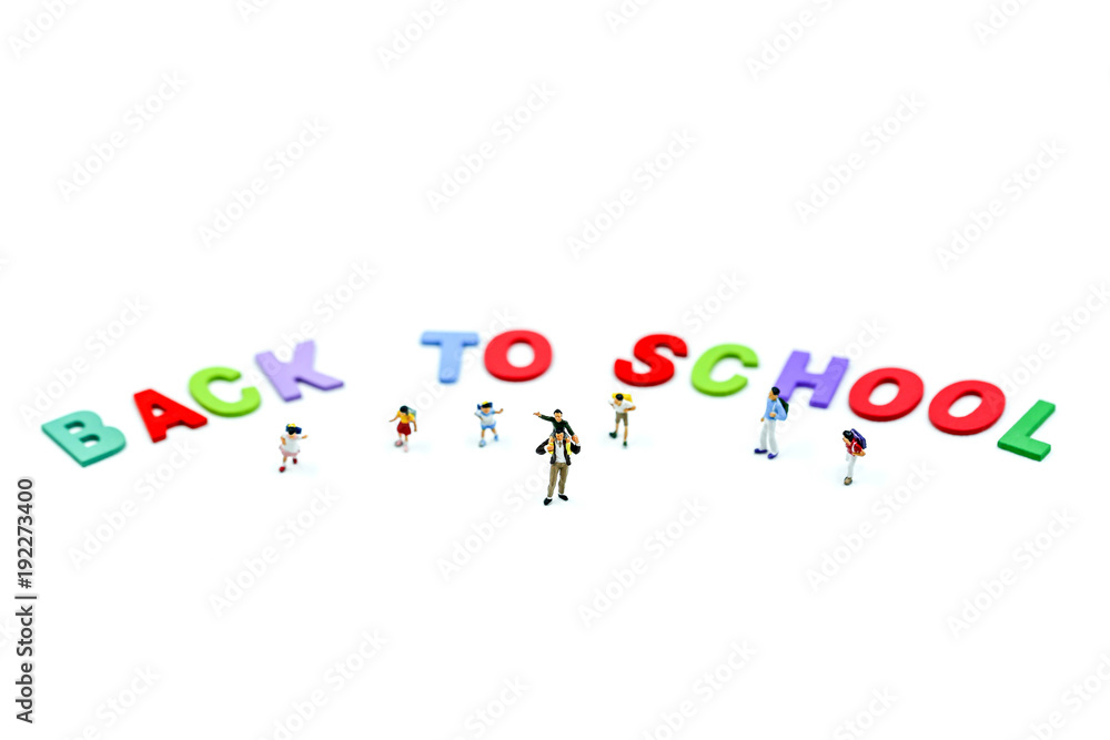 Miniature people : children and student with colorful wooden English alphabe,education concept. Miniature people : children and student with colorful wooden English alphabe,education concept.