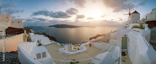 panorama of Oia village on Santorini