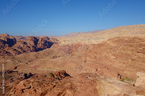 Panoramic view of Petra from the High Place of Sacrifice, Jordan