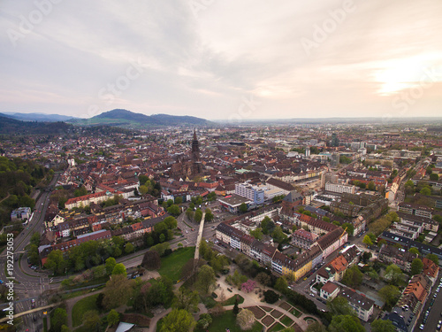 arial view of beautiful city in Germany